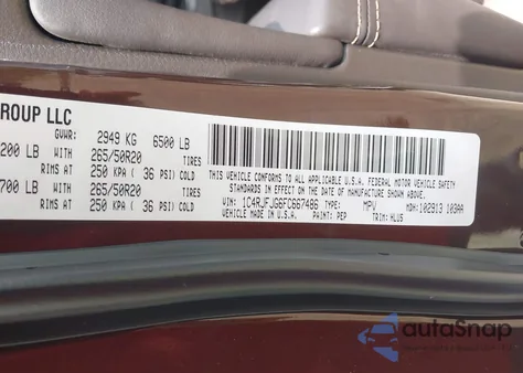 2015 Jeep Grand Cherokee Summit from USA, damaged, VIN 1C4RJFJG6FC667486